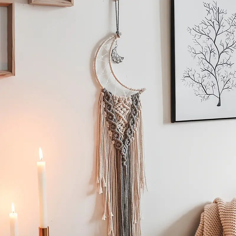 Handwoven Dream Catcher Wall Tapestry
