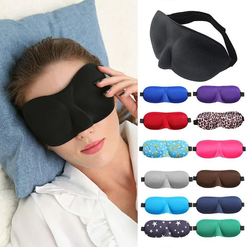 3D Contoured Sleep Mask - Zero Eye Pressure, Light Blocking