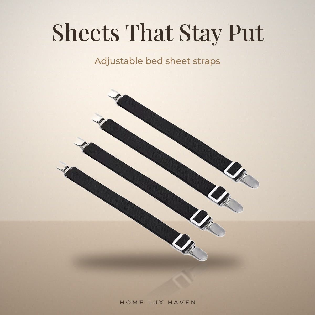 Adjustable Bed Sheet Holder Straps - Set of 4 or Crisscross Kit