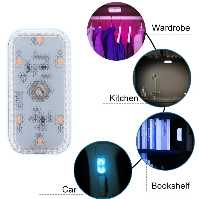Wireless Touch LED Interior Light, USB Rechargeable (Dome, Trunk, Footwell)