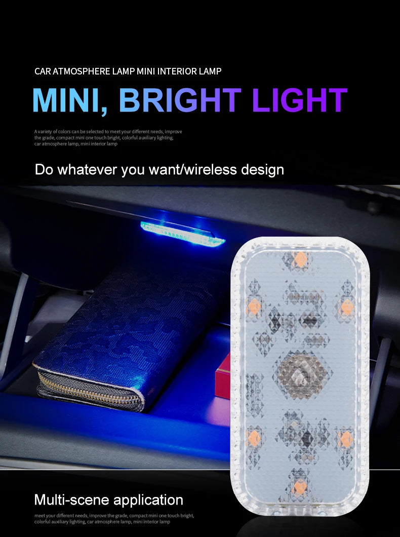 Wireless Touch LED Interior Light, USB Rechargeable (Dome, Trunk, Footwell)