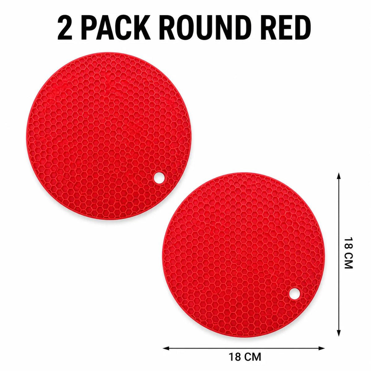 Silicone Honeycomb Trivet Mats, 2-Pack (7 in)