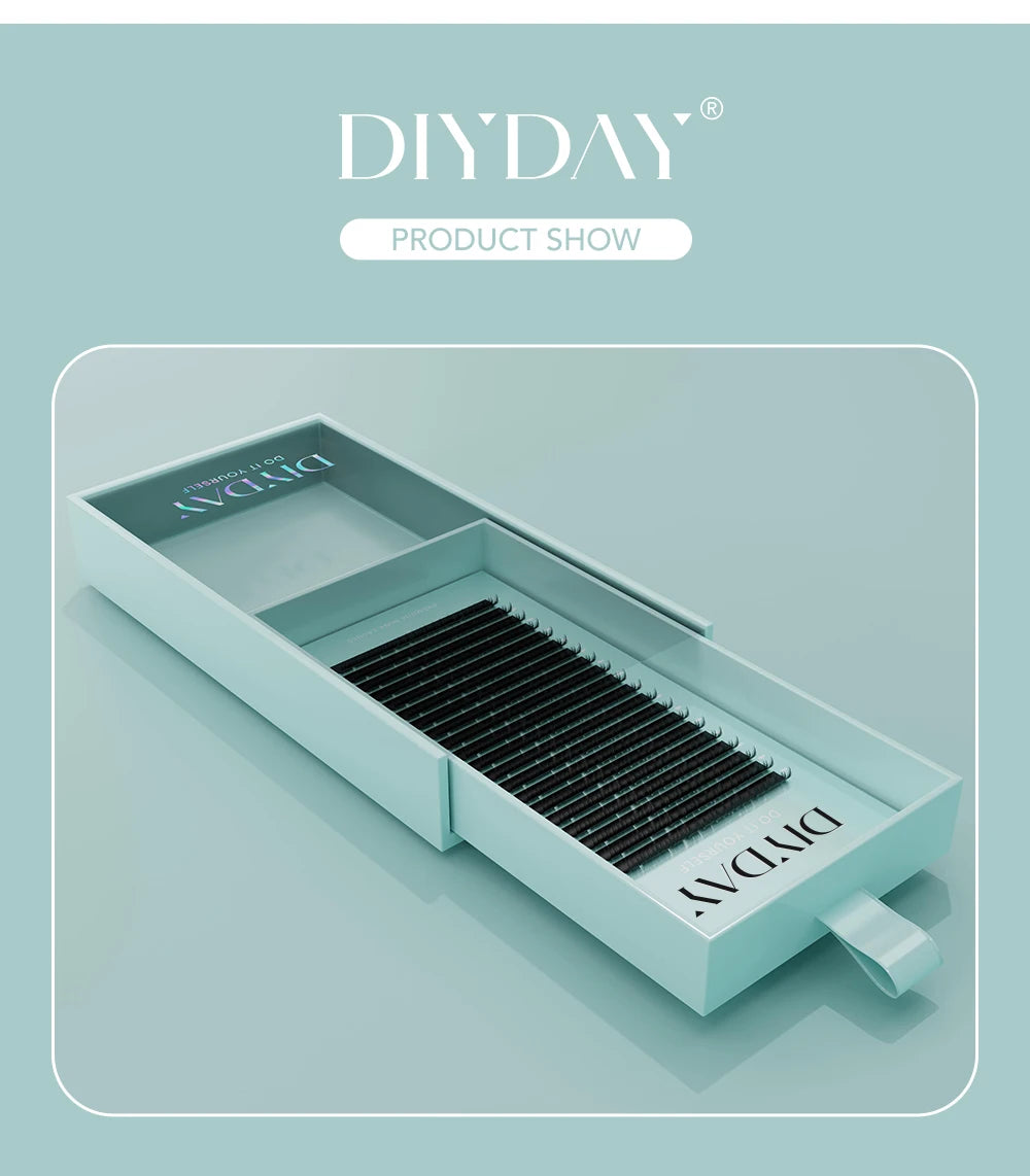 Soft Volume Individual Lash Extensions – 16-Row Mixed-Length Tray
