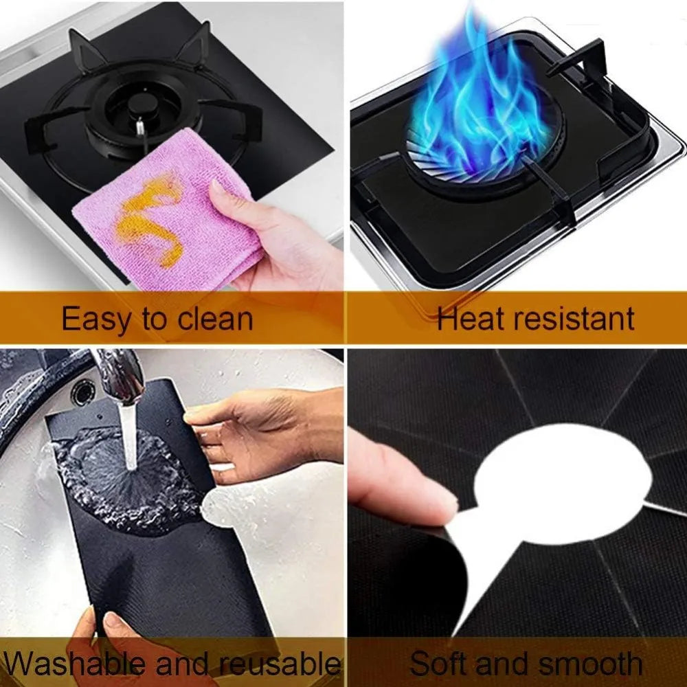 Reusable Gas Stove Protectors – 12-Piece Nonstick Burner Covers
