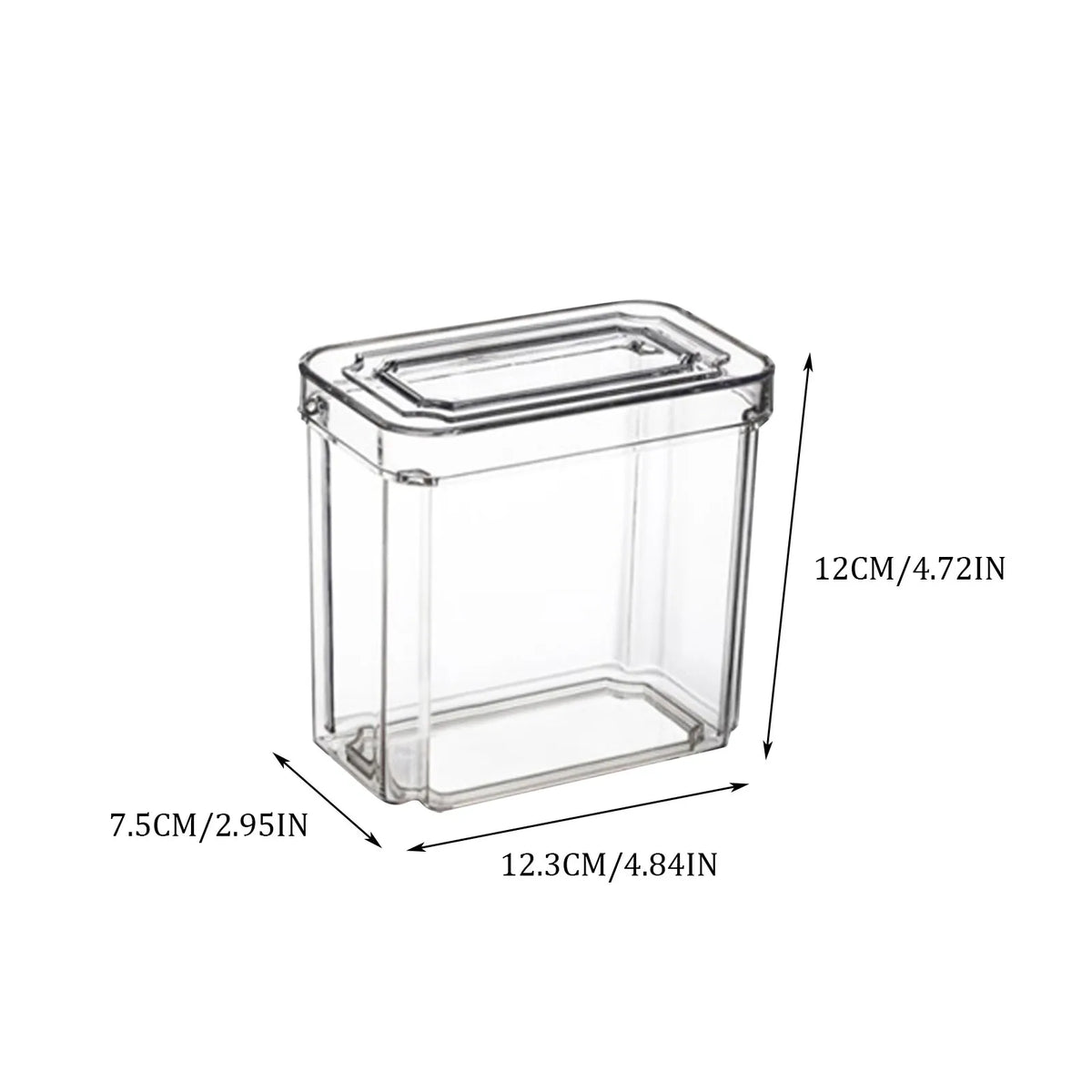Clear Stackable Fridge Organizer Bin with Lid (Sold Individually)