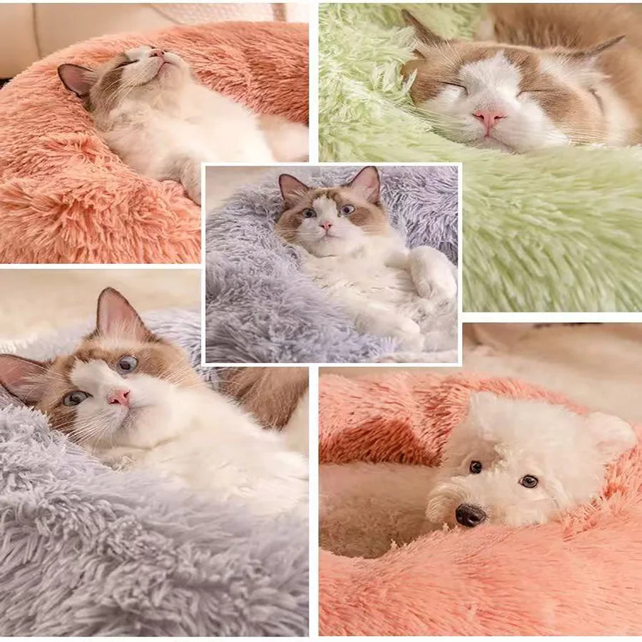 Cozy Plush Donut Pet Bed (Small/Medium)