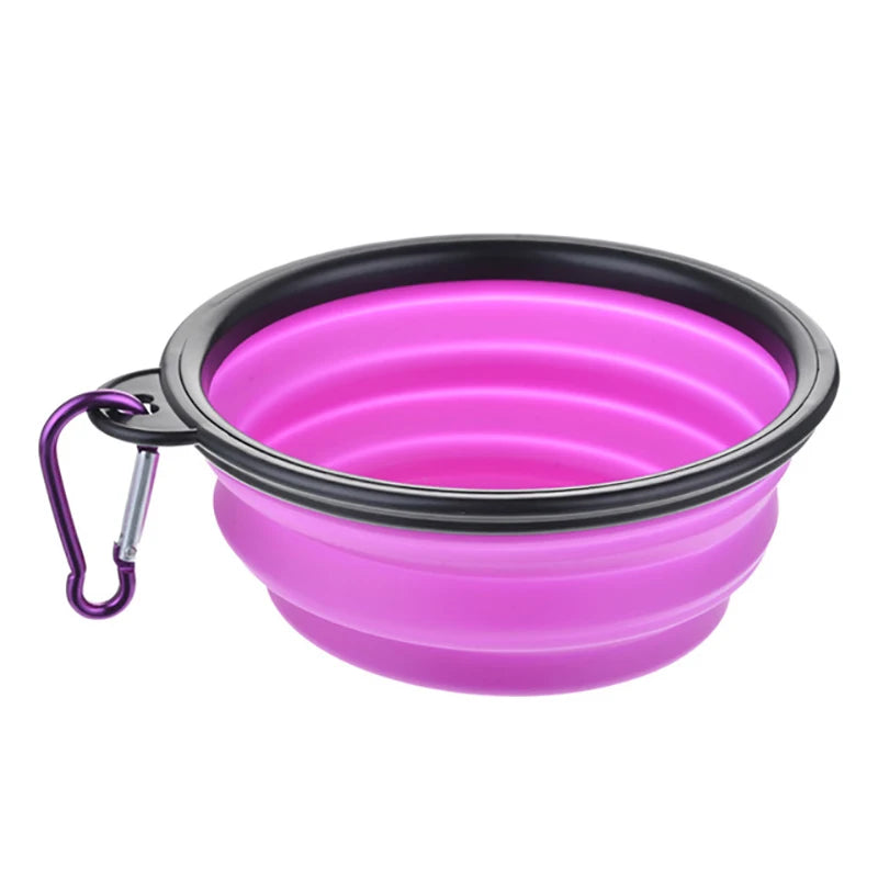 Collapsible Silicone Travel Bowl with Carabiner