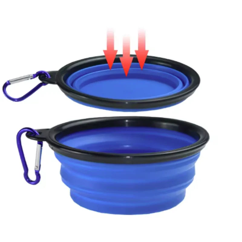 Collapsible Silicone Travel Bowl with Carabiner