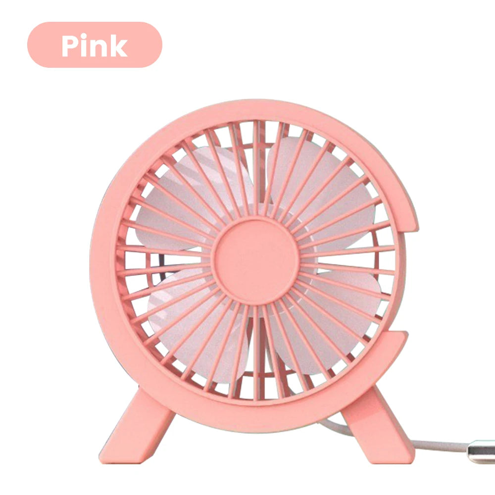 Mini USB Desk Fan – Quiet Personal Table Fan for Home & Office