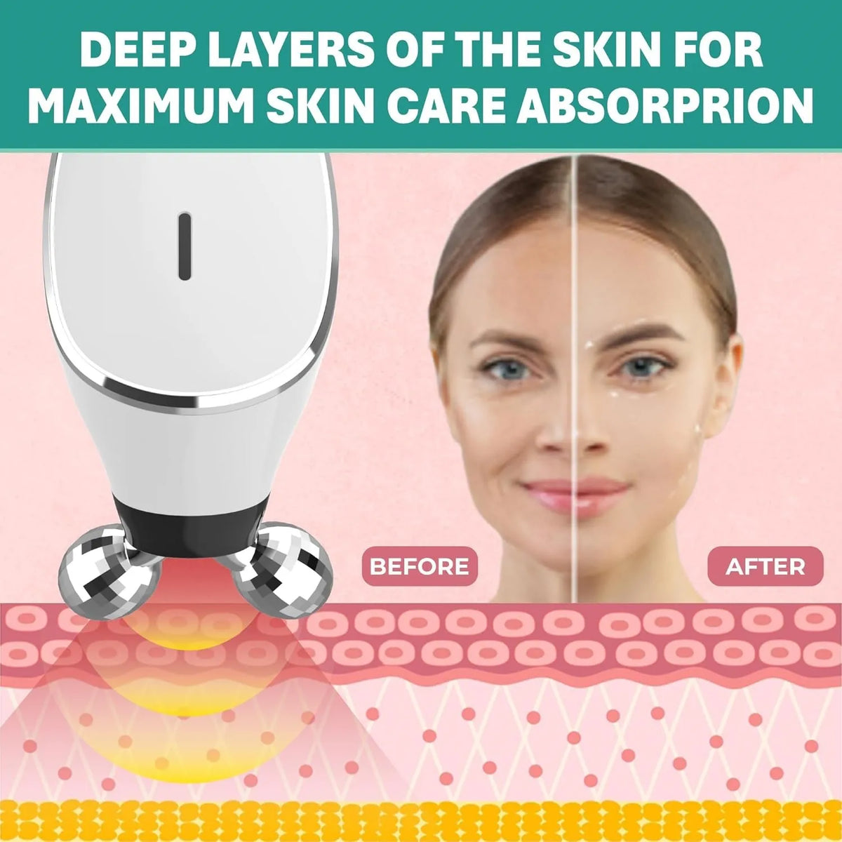 Microcurrent Facial Toning Device before after