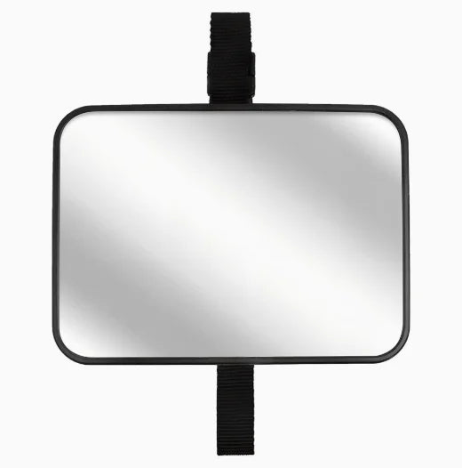 Shatterproof Back Seat Baby Mirror - Wide View, Headrest Strap