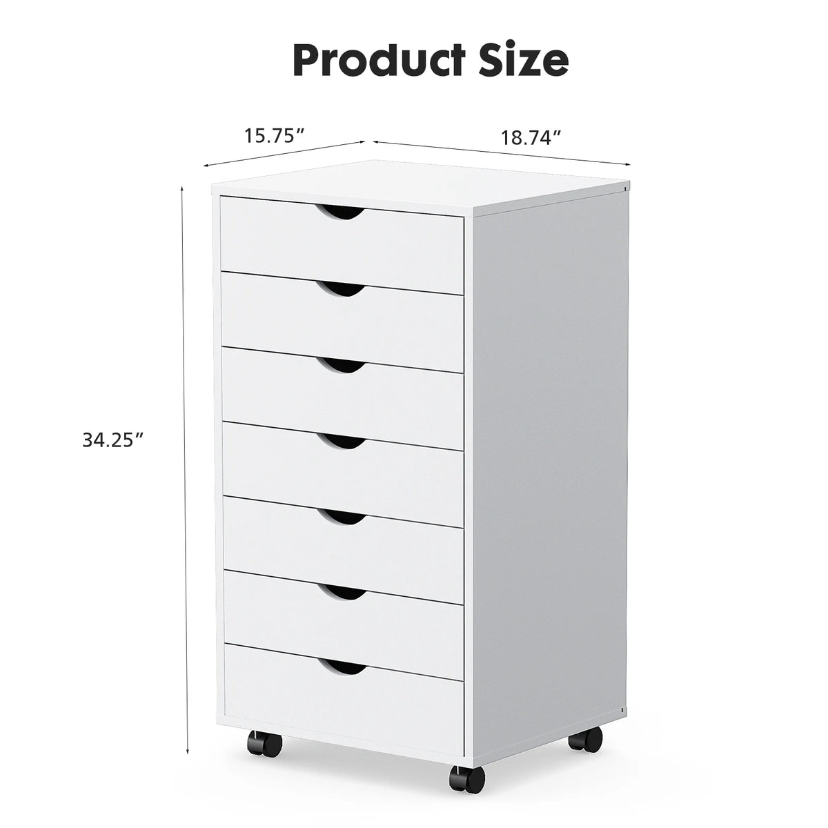 7-Drawer Storage Dresser – Bedroom & Office Organizer