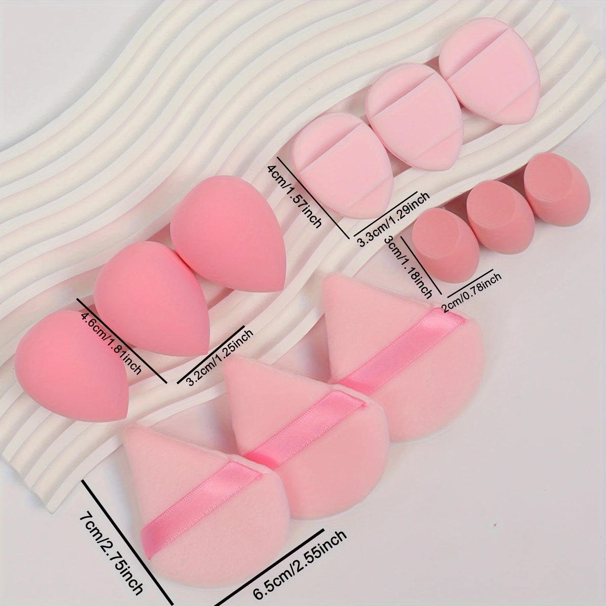 12-Piece Makeup Sponge & Powder Puff Set
