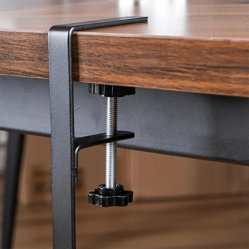No-Drill Under-Desk Cable Tray – Clamp-On Wire Organizer
