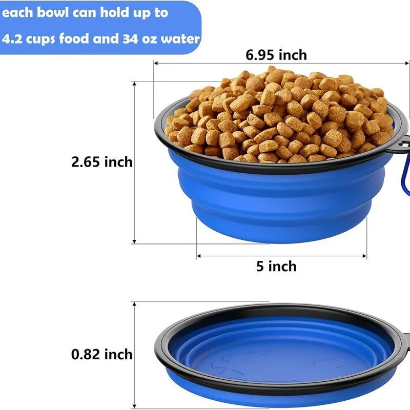 Collapsible Silicone Travel Bowl with Carabiner