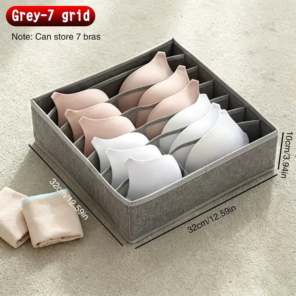 Foldable Fabric Drawer Organizer with Divider Grids