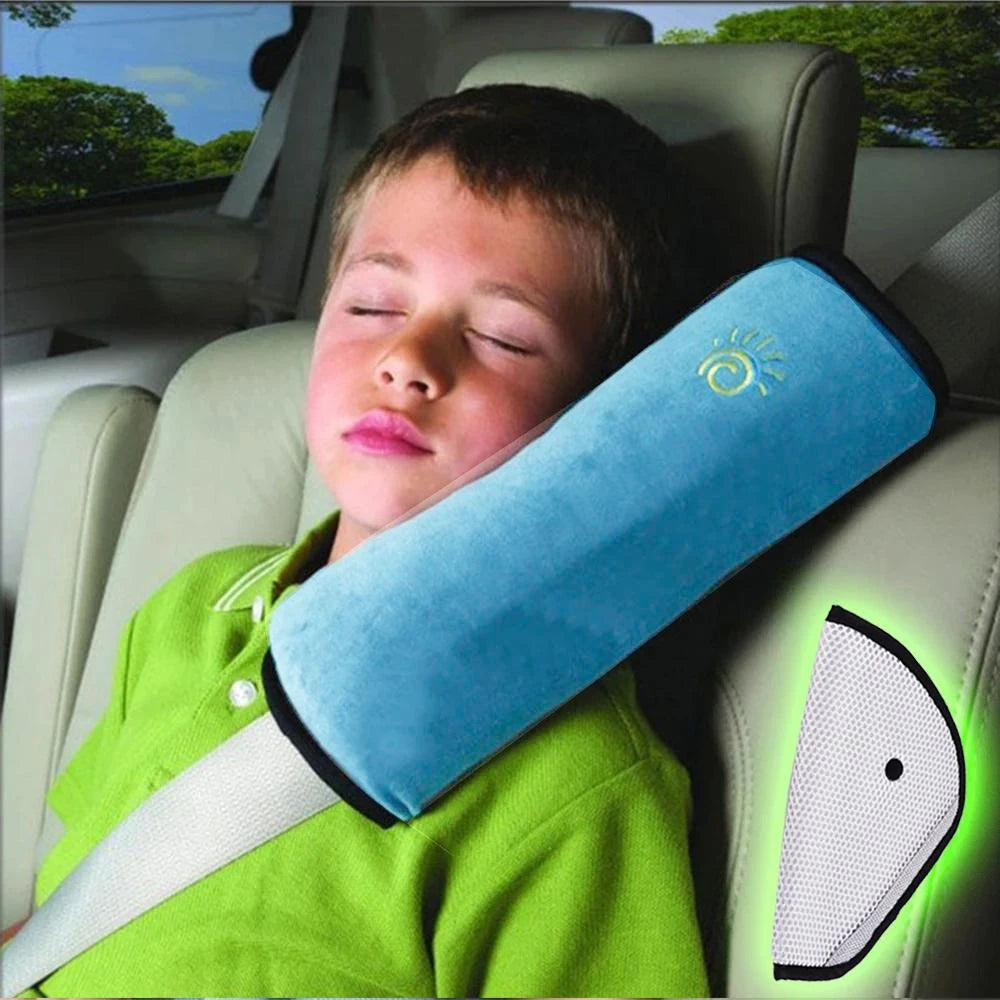 Kids Seat Belt Pillow - Soft Plush Shoulder Strap Cushion (1 Pillow)