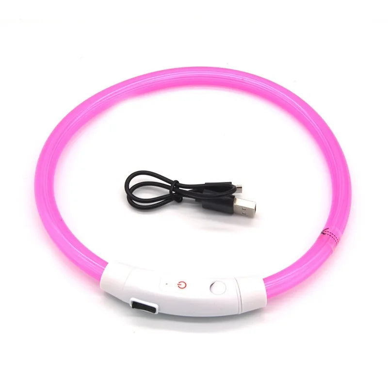 Rechargeable LED Dog Collar – Cut-to-Fit Glow Safety Ring