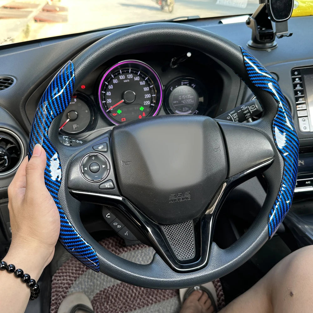 2-Piece Steering Wheel Grip Covers - Universal Fit