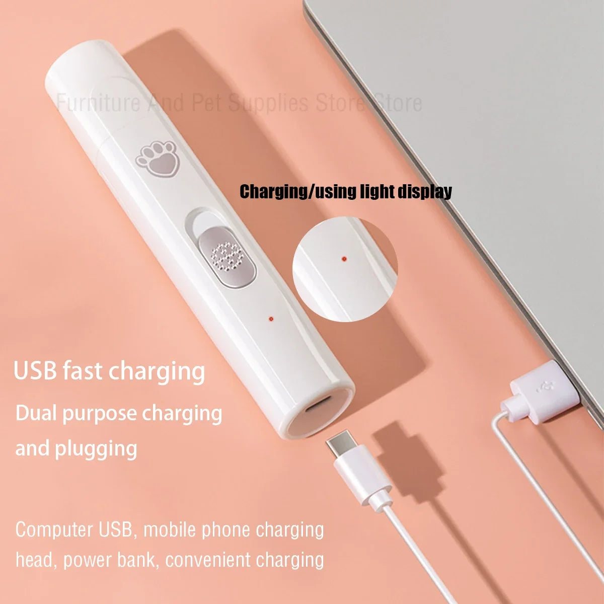 Rechargeable Quiet Pet Nail Grinder