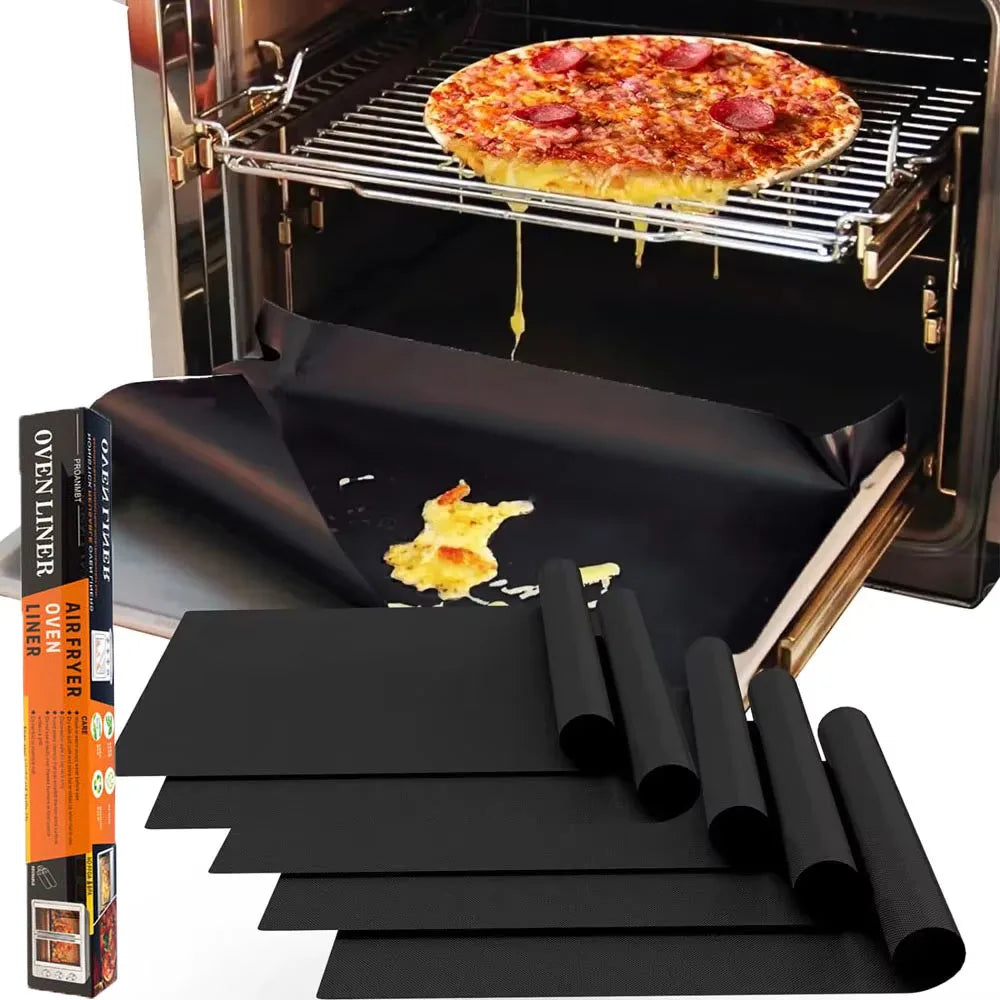 Non-Stick BBQ Grill Mats (2-Pack) – Reusable, Heat-Resistant PTFE