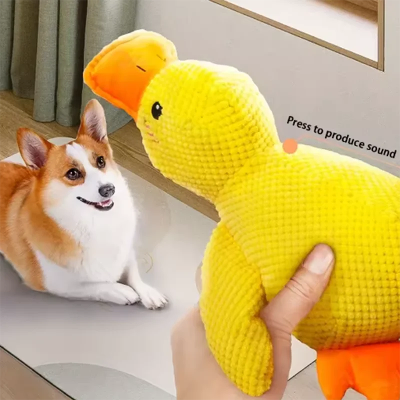 Plush Quacking Duck Dog Toy - Soft Cuddle Companion (1 Toy)
