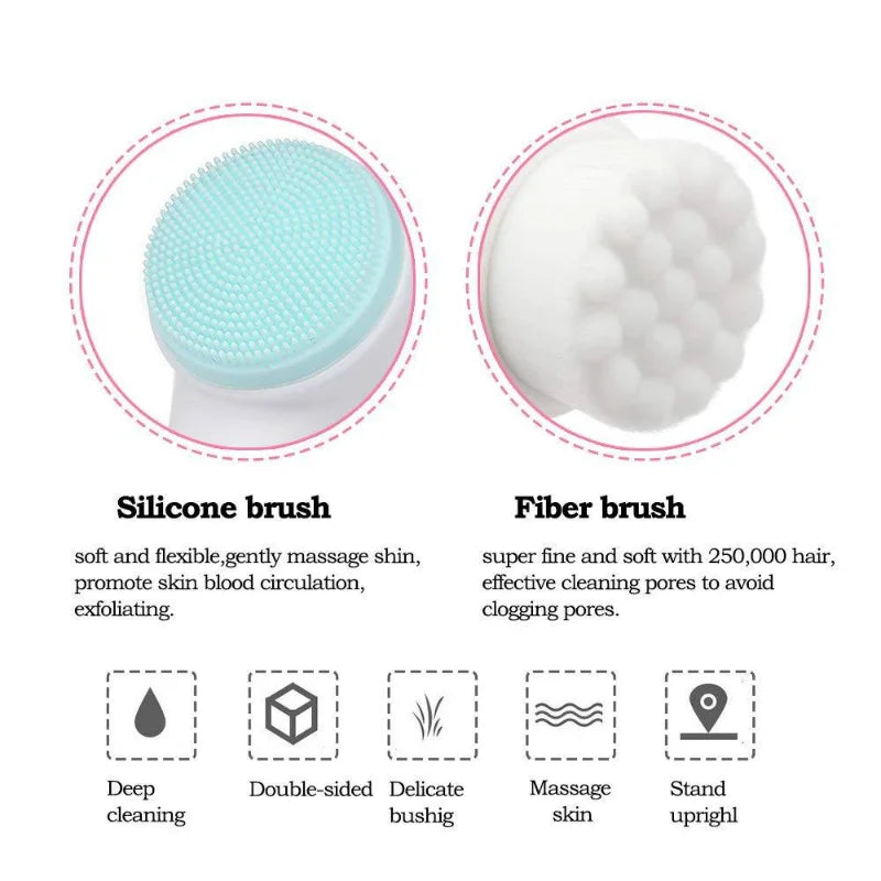 Silicone Facial Cleansing Brush features