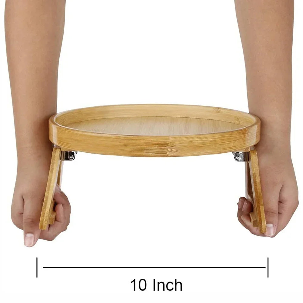 Wooden Sofa Armrest Tray – Clip-On Side Table