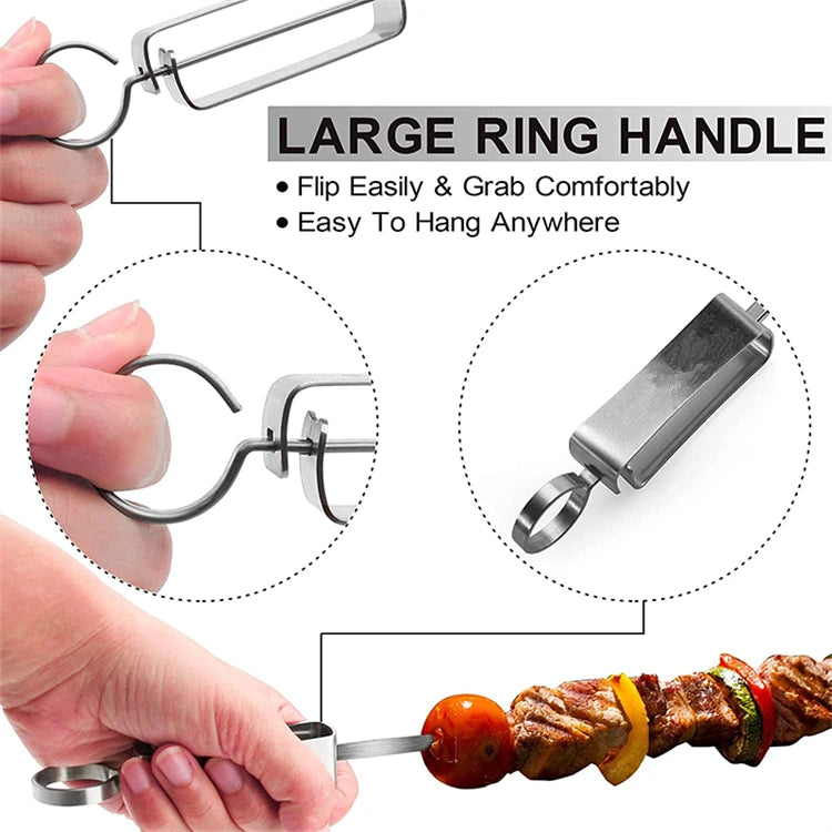 Stainless Steel Grill Skewers – 8-Piece BBQ Set