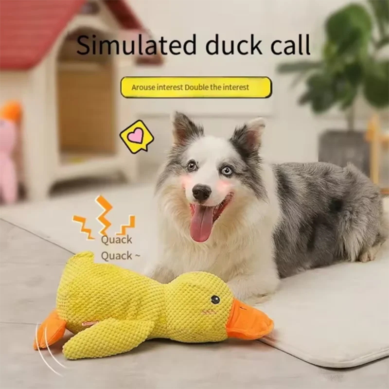 Plush Quacking Duck Dog Toy - Soft Cuddle Companion (1 Toy)