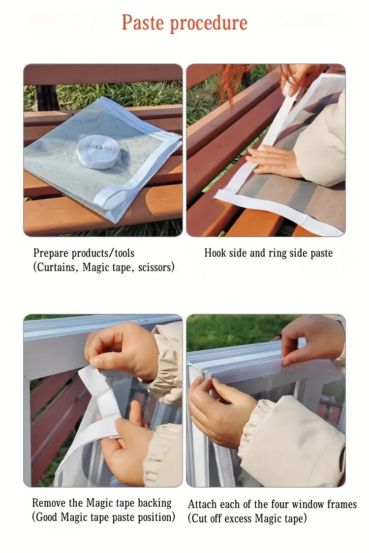 Magnetic Screen Door – Hands-Free Self-Closing Mesh Curtain