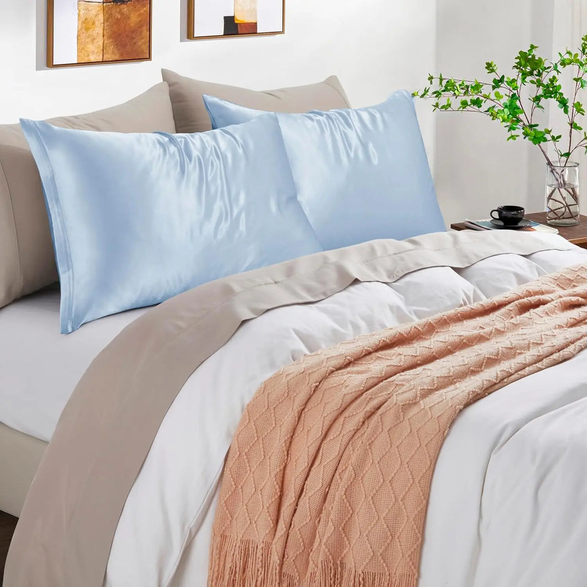 Satin Pillowcases for Hair & Skin, Set of 2 (Envelope Closure)