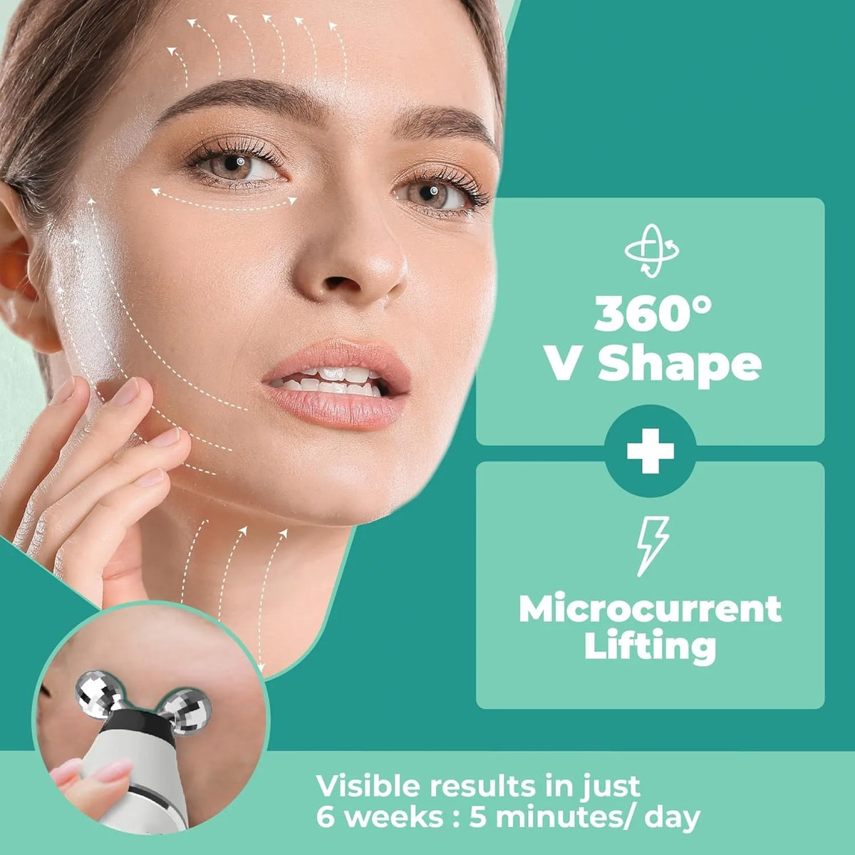 Microcurrent Facial Toning Device V shape lifting