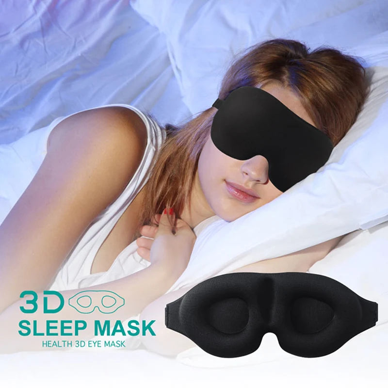 3D Contoured Sleep Mask - Zero Eye Pressure, Light Blocking
