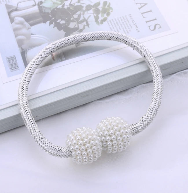 Pearl Magnetic Curtain Tiebacks - Set of 2 (1 Pair)