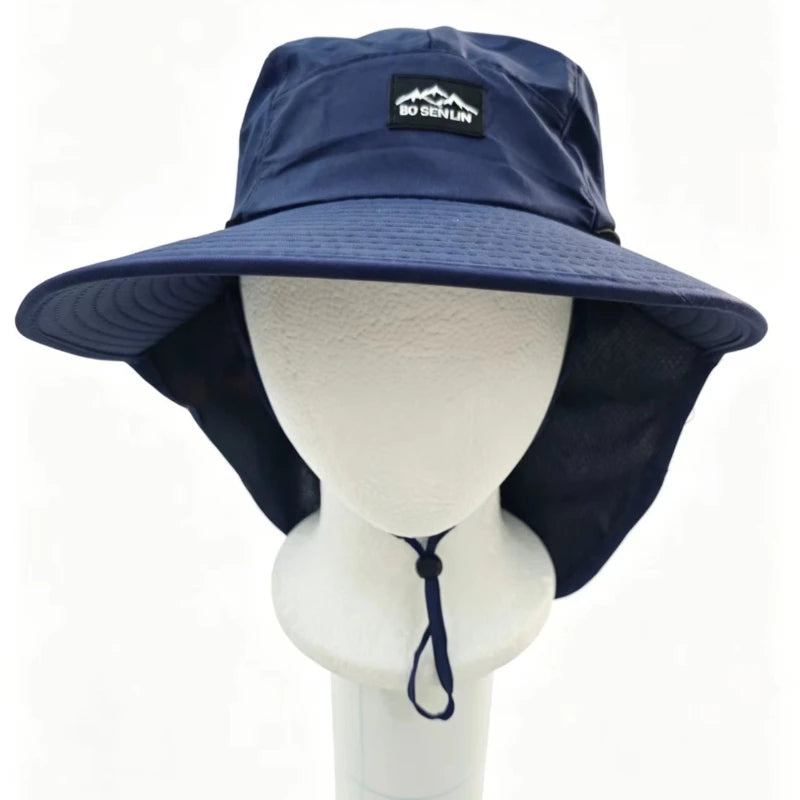 Wide Brim Sun Hat with Neck Flap – UV Protection, Quick-Dry