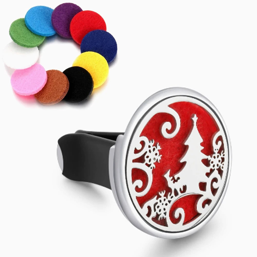 Stainless Steel Aromatherapy Vent Clip Diffuser Locket