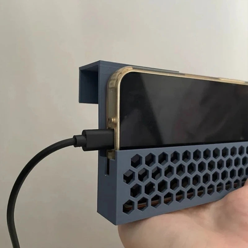 No-Drill Clip-On Bedside Phone Shelf