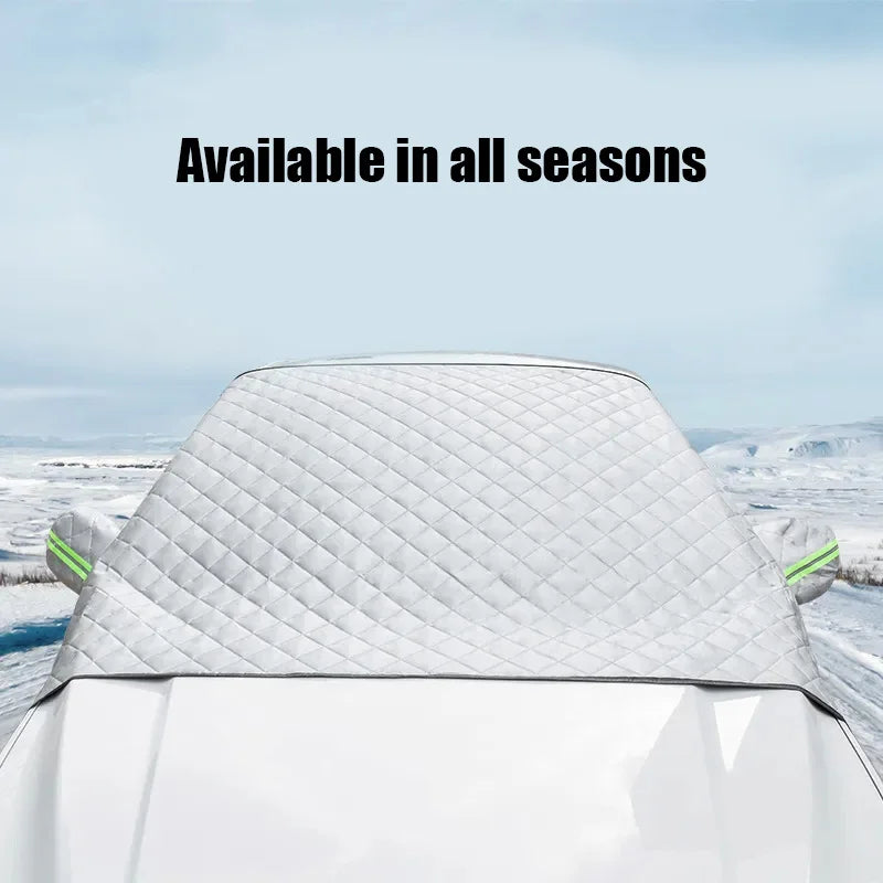 Magnetic Windshield Snow & Frost Cover with Mirror Covers
