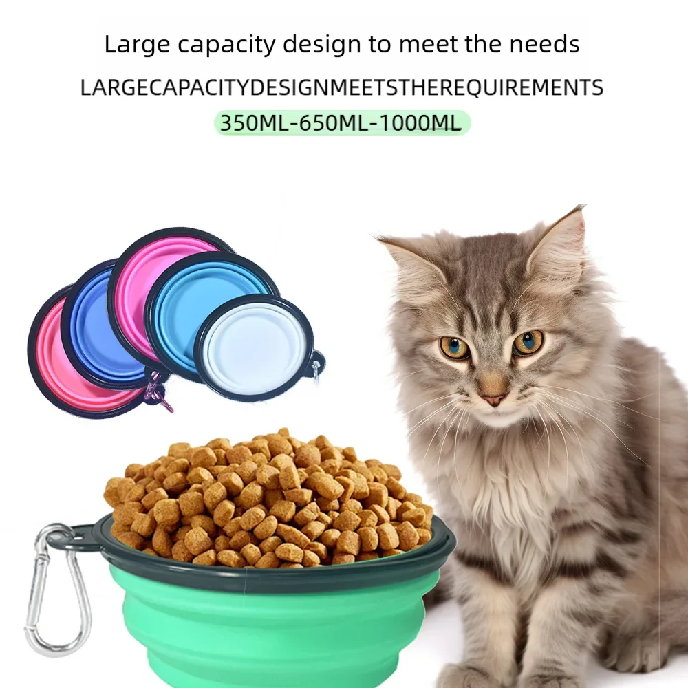 Collapsible Silicone Travel Bowl with Carabiner