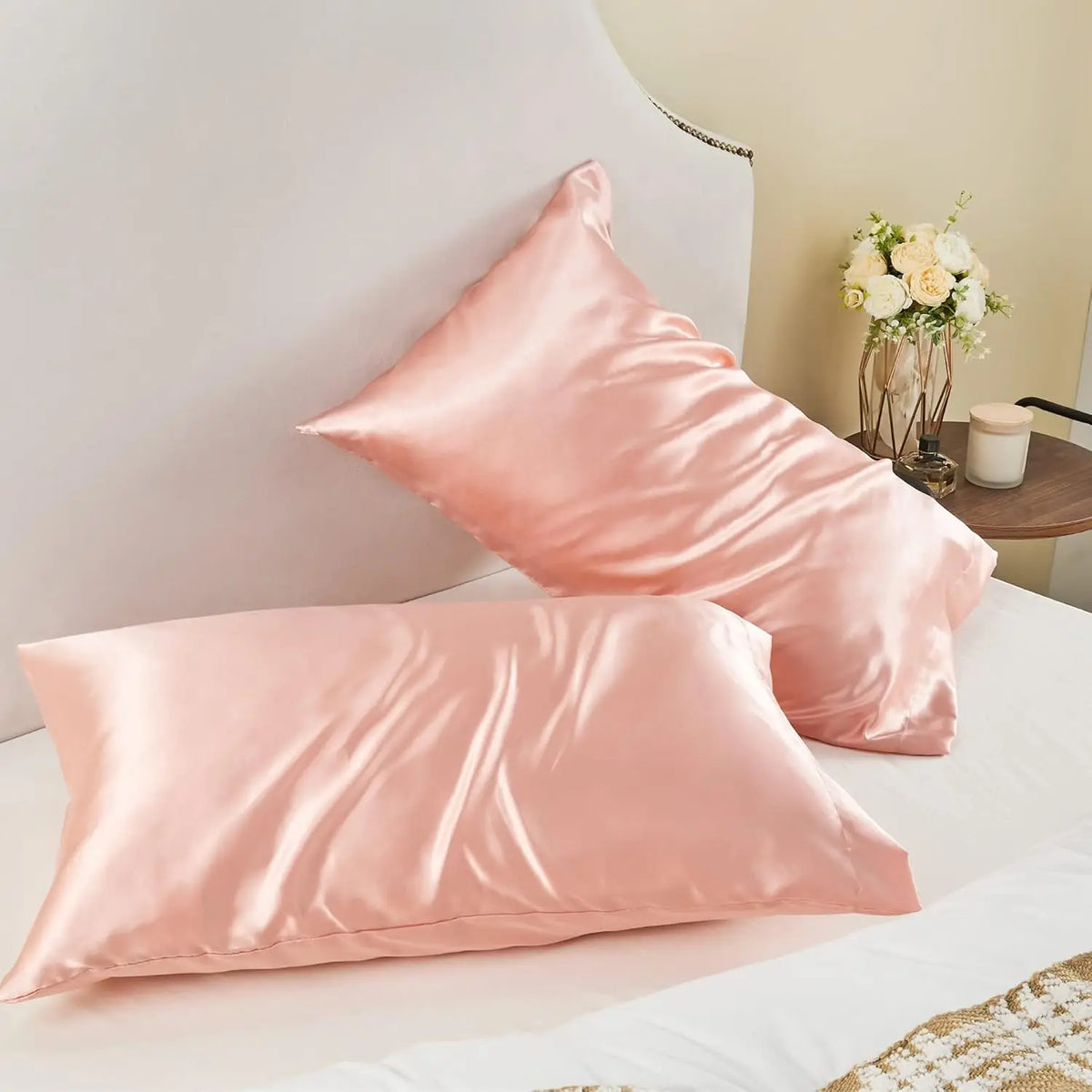 Satin Pillowcases for Hair & Skin, Set of 2 (Envelope Closure)
