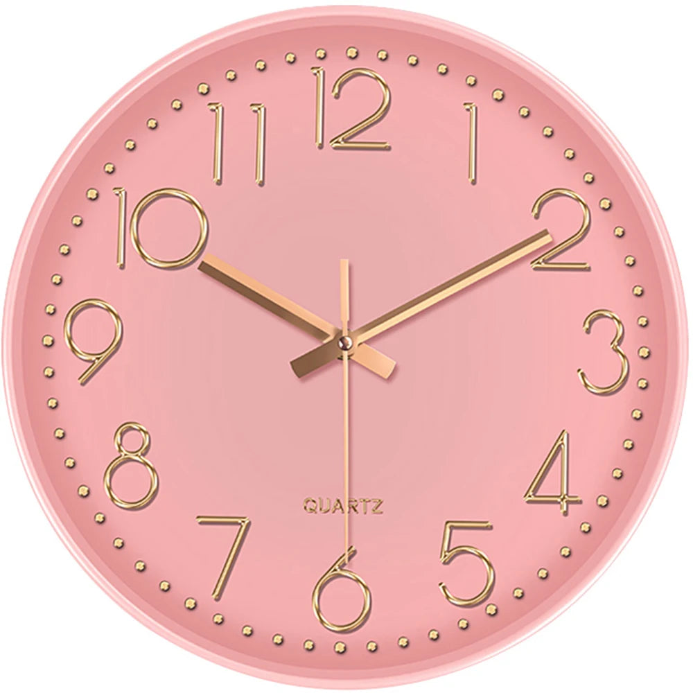Modern Minimalist Silent Wall Clock with 3D Numbers