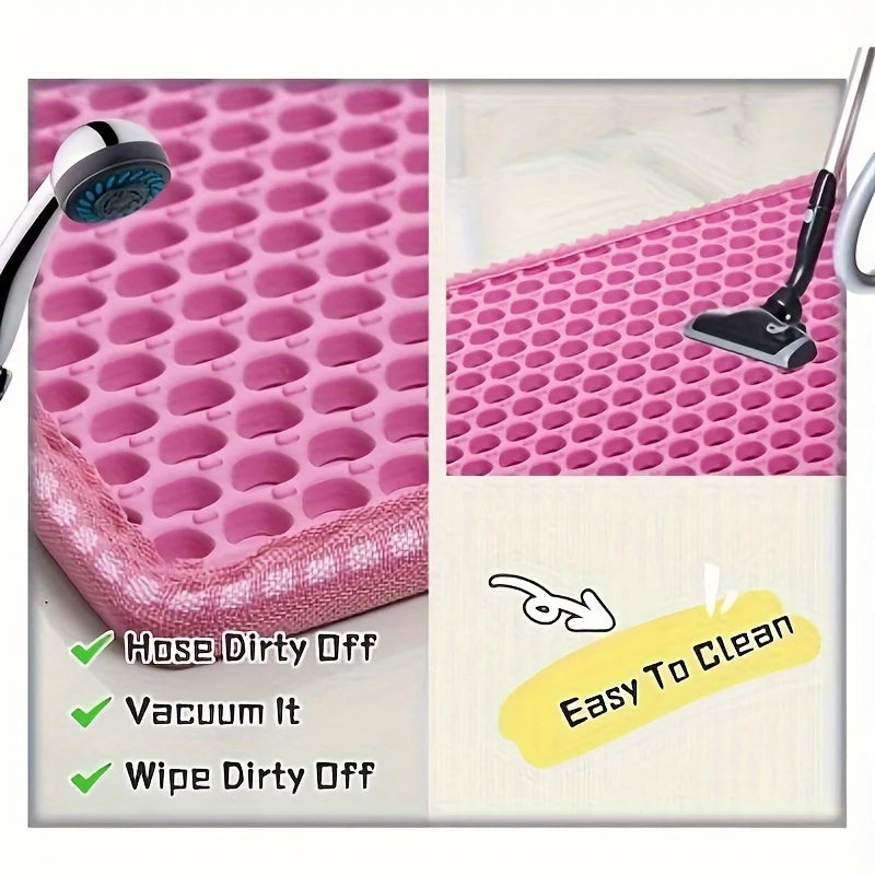 Honeycomb Double-Layer Cat Litter Mat - Waterproof Litter Trapper (1 Mat)
