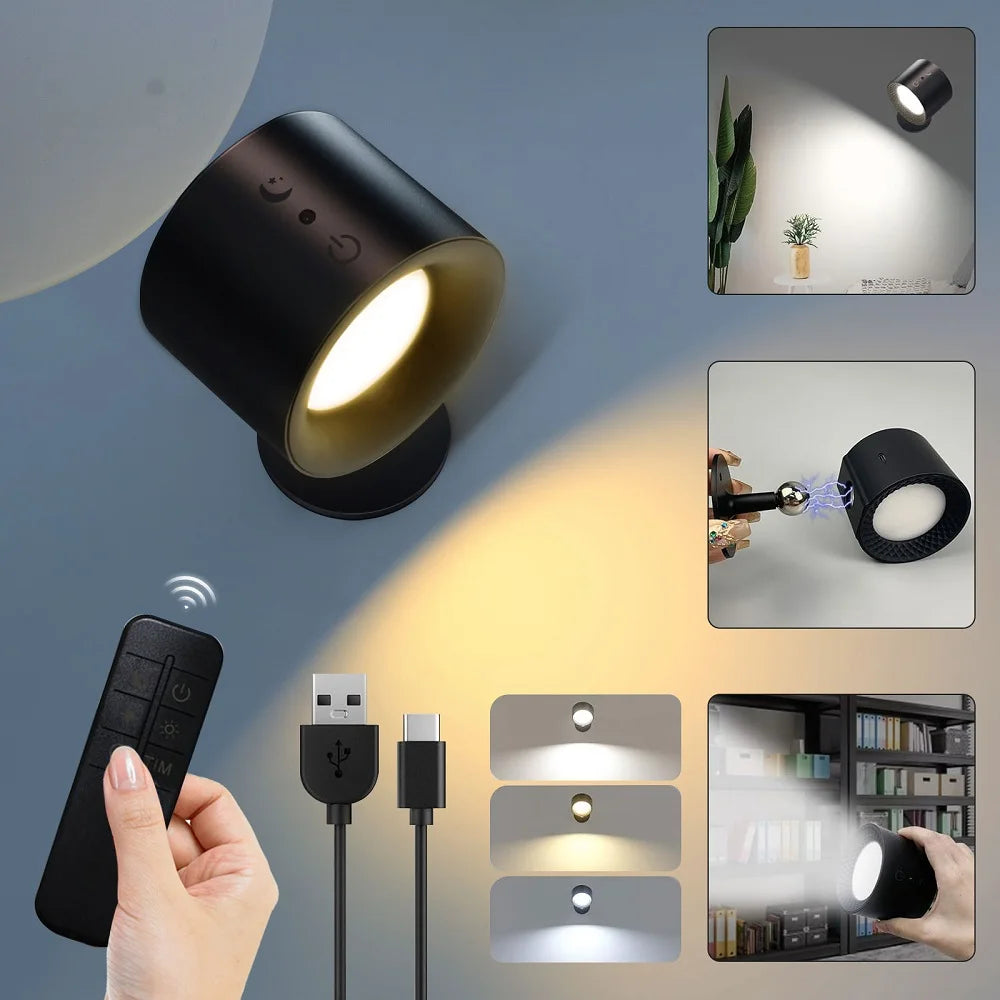 Touch-Control Rotating LED Wall Sconce – Dual Head Night Light
