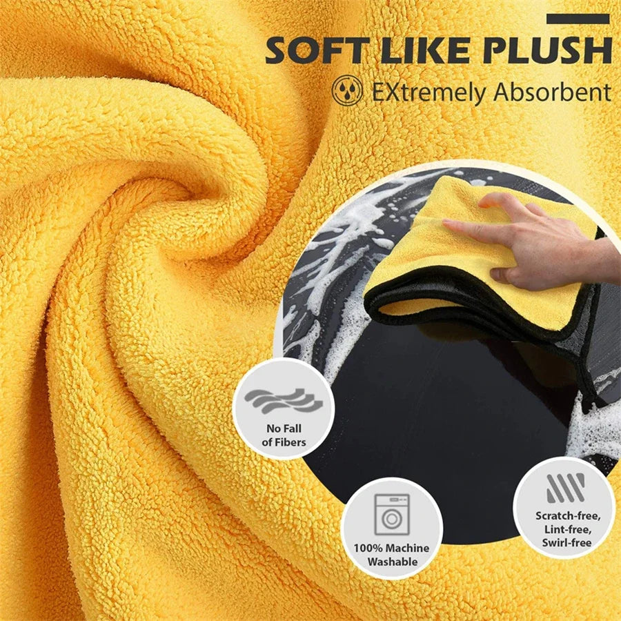Plush Microfiber Car Detailing Towels