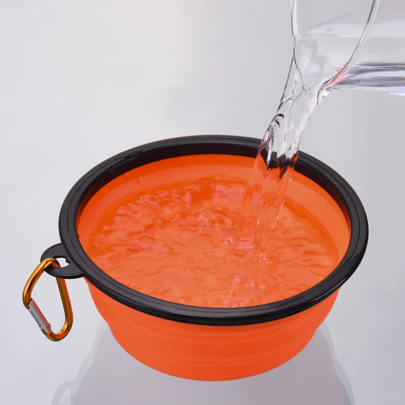 Collapsible Silicone Travel Bowl with Carabiner