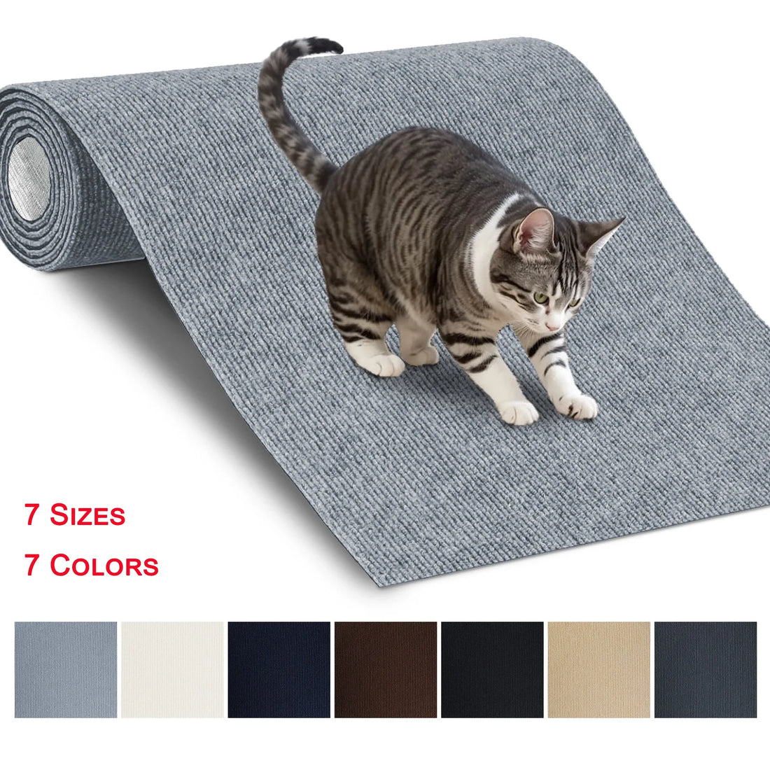 Trimmable Self-Adhesive Cat Scratch Mat - Furniture & Wall Protector (1 Roll)