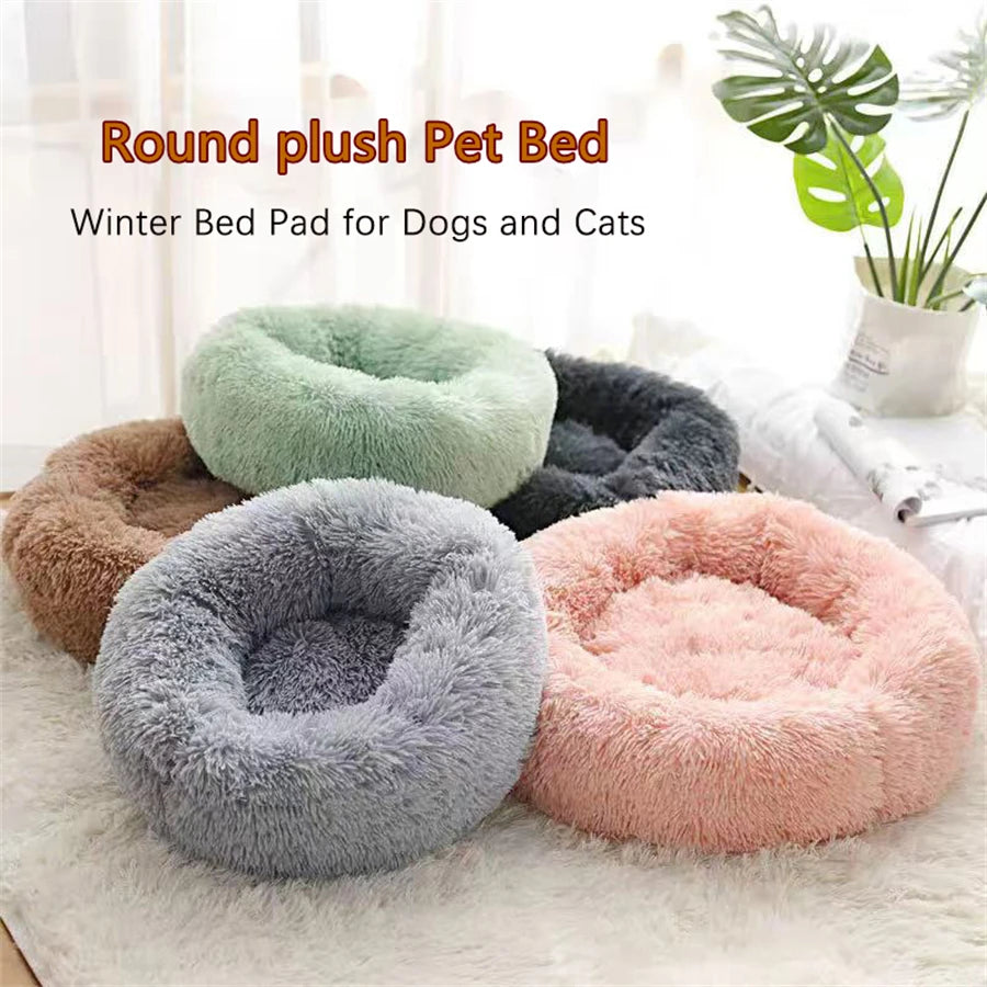 Cozy Plush Donut Pet Bed (Small/Medium)