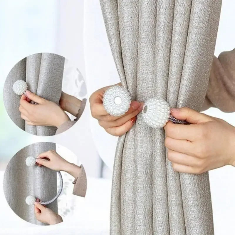 Pearl Magnetic Curtain Tiebacks - Set of 2 (1 Pair)