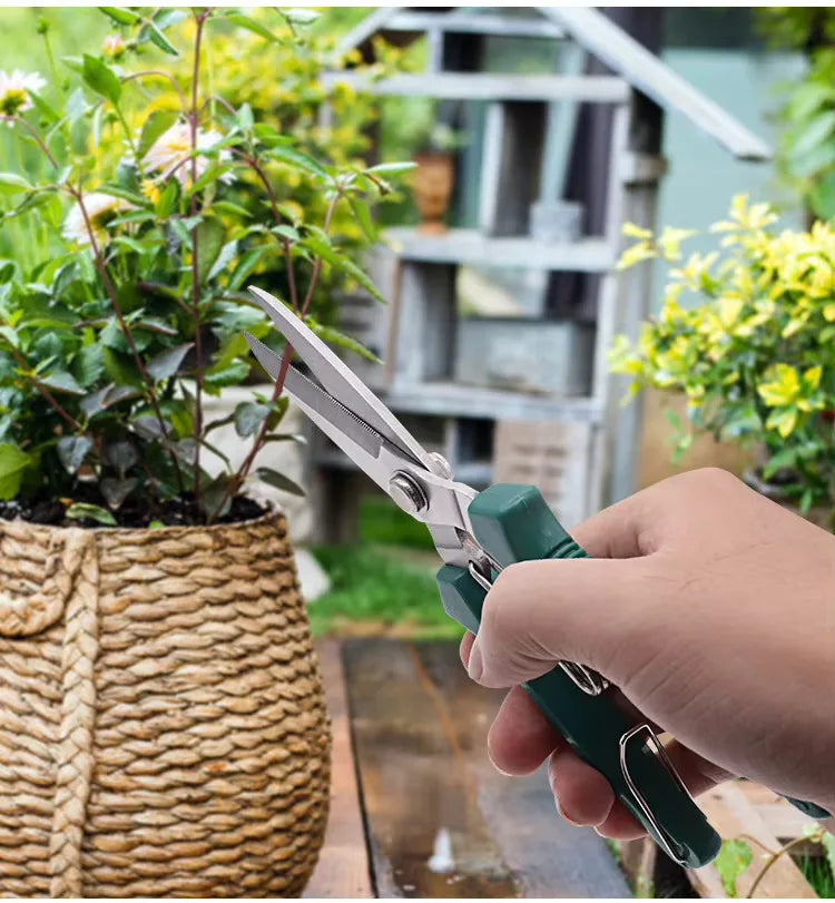 Stainless Steel Garden Pruning Shears – Sharp Precision Snips for Plants, Flowers & Bonsai